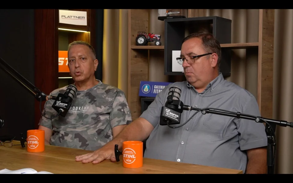 Two men in a studio conversation