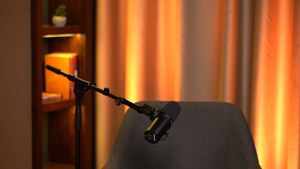 Alternate view of the recording setup