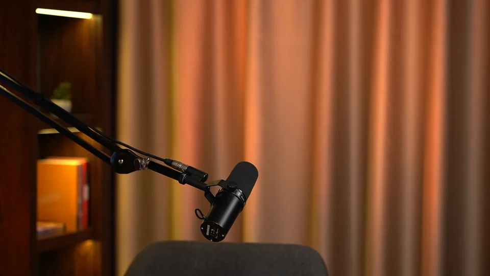 Alternate view of the recording setup