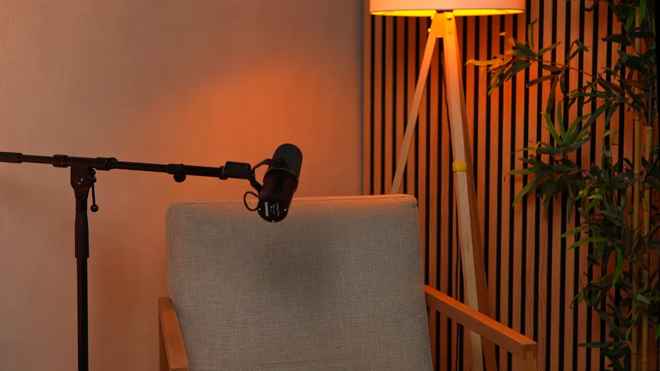 Alternate view of the recording setup